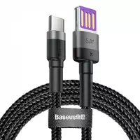 Кабель USB C 40W (1m) — Baseus (CATKLF-PG1) Cafule Series — CATKLF-PG1 Gray + Black