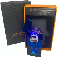 Дугова електроімпульсна запальничка з USB-зарядкою⚡️Україна LIGHTER HL-430-Blue-ice