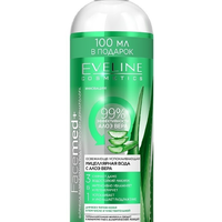 Освежающая успокаивающее мицеллярная вода Eveline Cosmetics Facemed+ 3 в 1 с алоэ вера 500 мл (5901761964165)