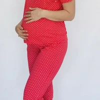 Піжама трикотажна футболка та бриджі для вагітних та годуючих