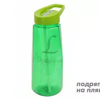 Бутылка спортивная пластиковая  зеленая (царапины на бутылки) 800ml 67-232