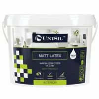 Водоемульсійна фарба для стін Unisil Matt latex, 14 кг