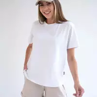 Женская хлопковая футболка Teamv Базовая Белая