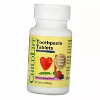 Зубная паста для детей, Toothpaste Tablets, ChildLife  60таб Ягода (43514001)