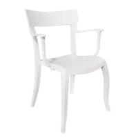 Крісло Papatya Hera-K біле сидіння, верх білий