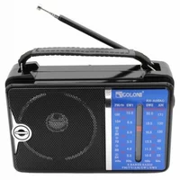 Радіоприймач Golon RX-A06AC Портативний радіо приймач від мережі 220В Чорний із синім