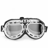 Окуляри льотчика RESTEQ, мотоциклетні окуляри Ретро Авіатор захисні окуляри Silver