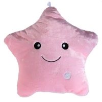 Подушка Зірочка з підсвічуванням RESTEQ, М'яка іграшка сяюча зірка! рожева