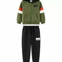Стильний спортивний костюм для хлопчика зелений з чорним YU.12.07.003|YU.12.24.006