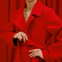 Пальто прямого крою з поясом RED OBSESSION Демісезон