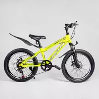 Детский спортивный велосипед 20’’ CORSO «Crank» CR-20501 (1) стальная рама, оборудование Saiguan 7 скоростей, крылья, собран на 75