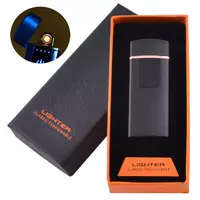 USB запальничка в подарунковій коробці LIGHTER (Спіраль розжарювання) №HL-132 Black