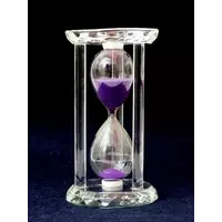 Песочные часы в стеклянном корпусе круглые Фиолетовый песок
