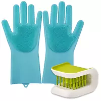 Набор Щетка для мытья Blade Brush + Силиконовые многофункциональные перчатки Magic Silicone Gloves