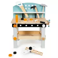 Игровой набор ECOTOYS деревянная детская мастерская с инструментами 32 элемента